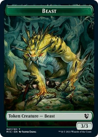 Bestia (007) // Araña Ficha de dos caras [Innistrad: Caza de Medianoche Commander Tokens]