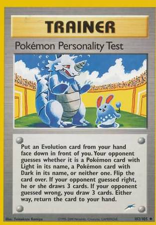 Test de personnalité Pokémon (102/105) [Neo Destiny Illimité]