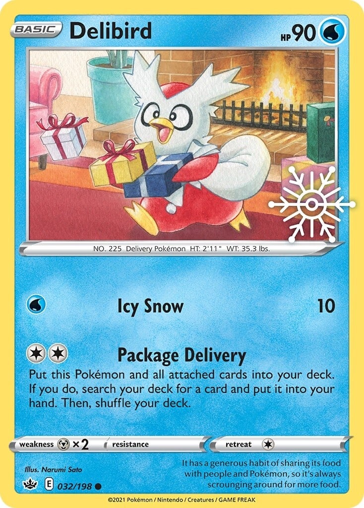 Delibird (032/198) (Calendario Festivo) [Espada y Escudo: Reinado Escalofriante]
