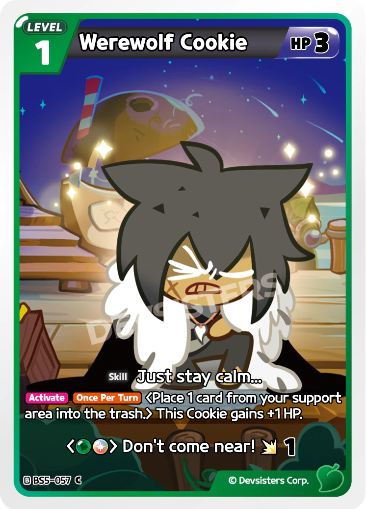 Image for Werewolf Cookie (BS5-057) (BS5) - CookieRun: Braverse TCG