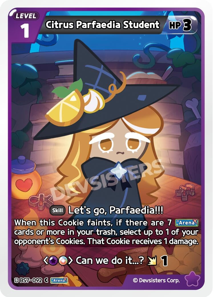 Image for Citrus Parfaedia Student (BS7-092) (BS5-BS7) - CookieRun: Braverse TCG