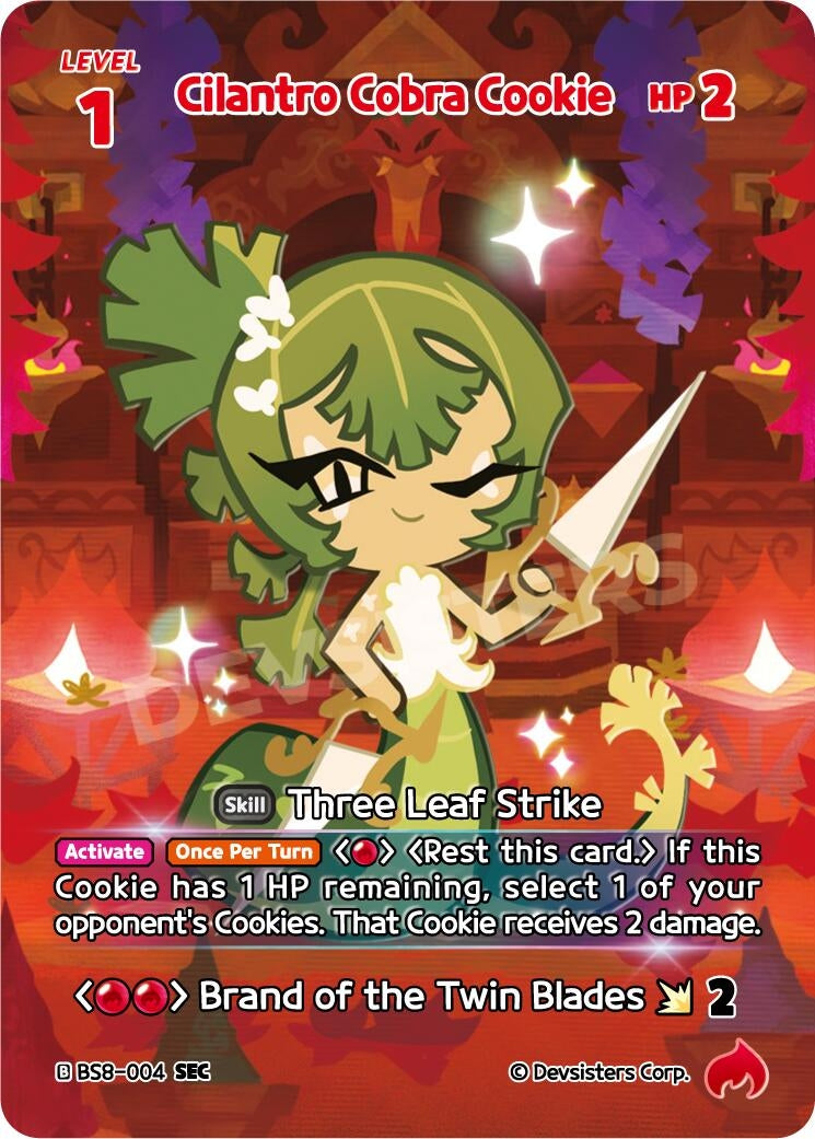 Image for Cilantro Cobra Cookie (SEC) (BS8-004) (BS8-BS9) - CookieRun: Braverse TCG