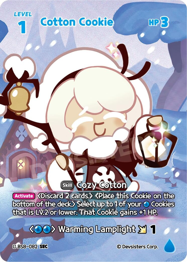 Image for Cotton Cookie (SEC) (BS8-082) (BS8-BS9) - CookieRun: Braverse TCG