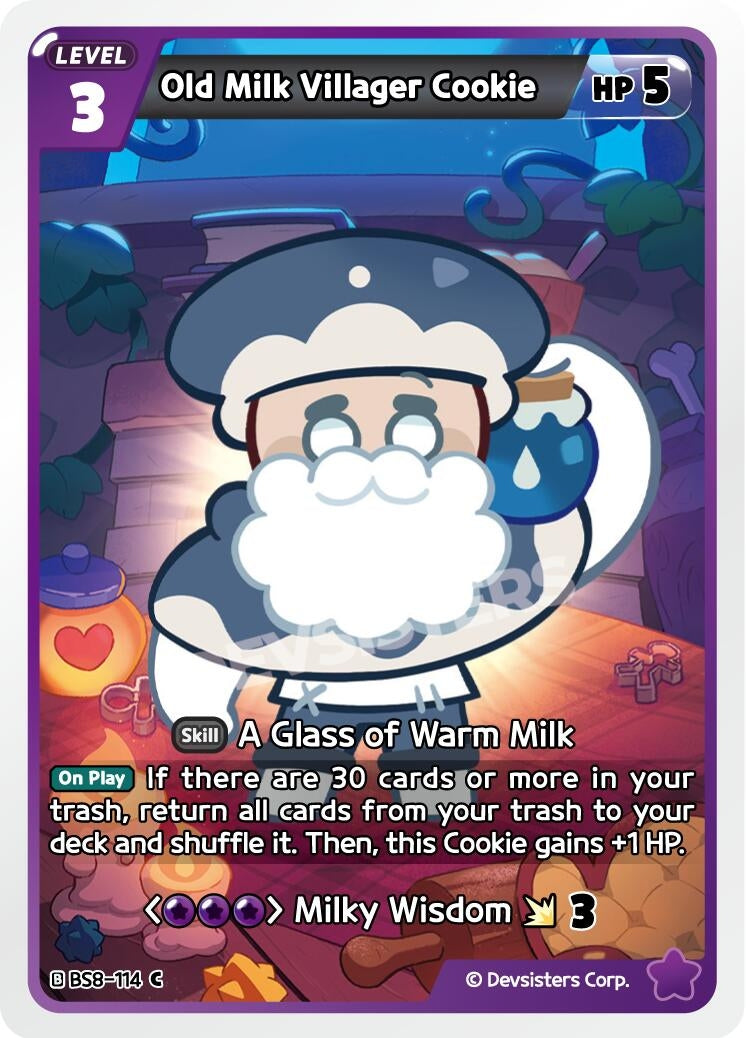 Image for Old Milk Villager Cookie (BS8-114) (BS8-BS9) - CookieRun: Braverse TCG