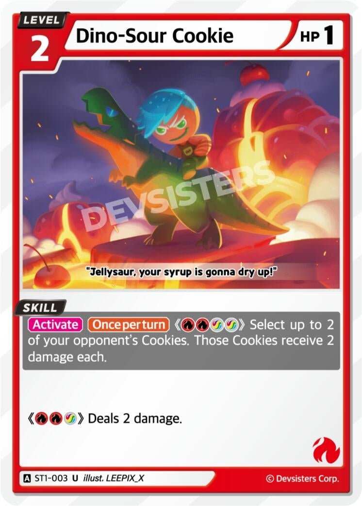 Image for Dino-Sour Cookie (ST1-003) (ST1-ST5) - CookieRun: Braverse TCG