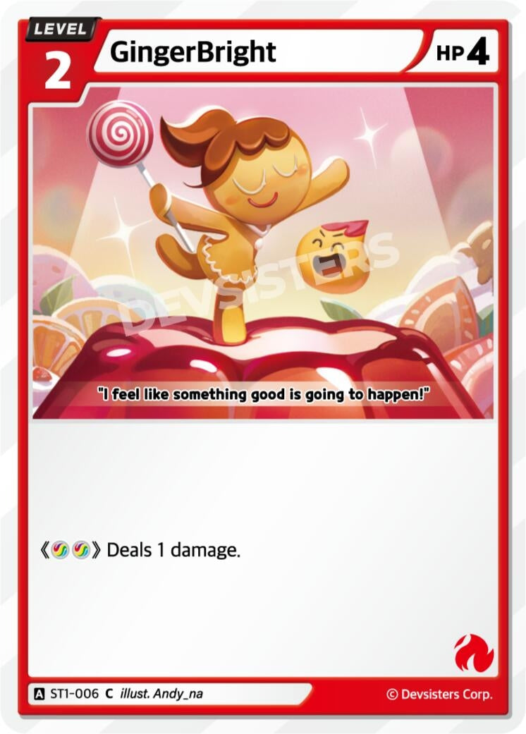 Image for GingerBright (006) (Ver. 1) (ST1-006) (ST1-ST5) - CookieRun: Braverse TCG