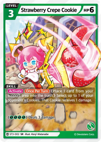 Image for Strawberry Crepe Cookie (ST3-002) (ST1-ST5) - CookieRun: Braverse TCG