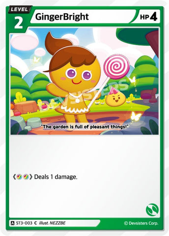 Image for GingerBright (003) (ST3-003) (ST1-ST5) - CookieRun: Braverse TCG