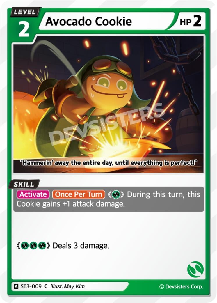 Image for Avocado Cookie (ST3-009) (ST1-ST5) - CookieRun: Braverse TCG