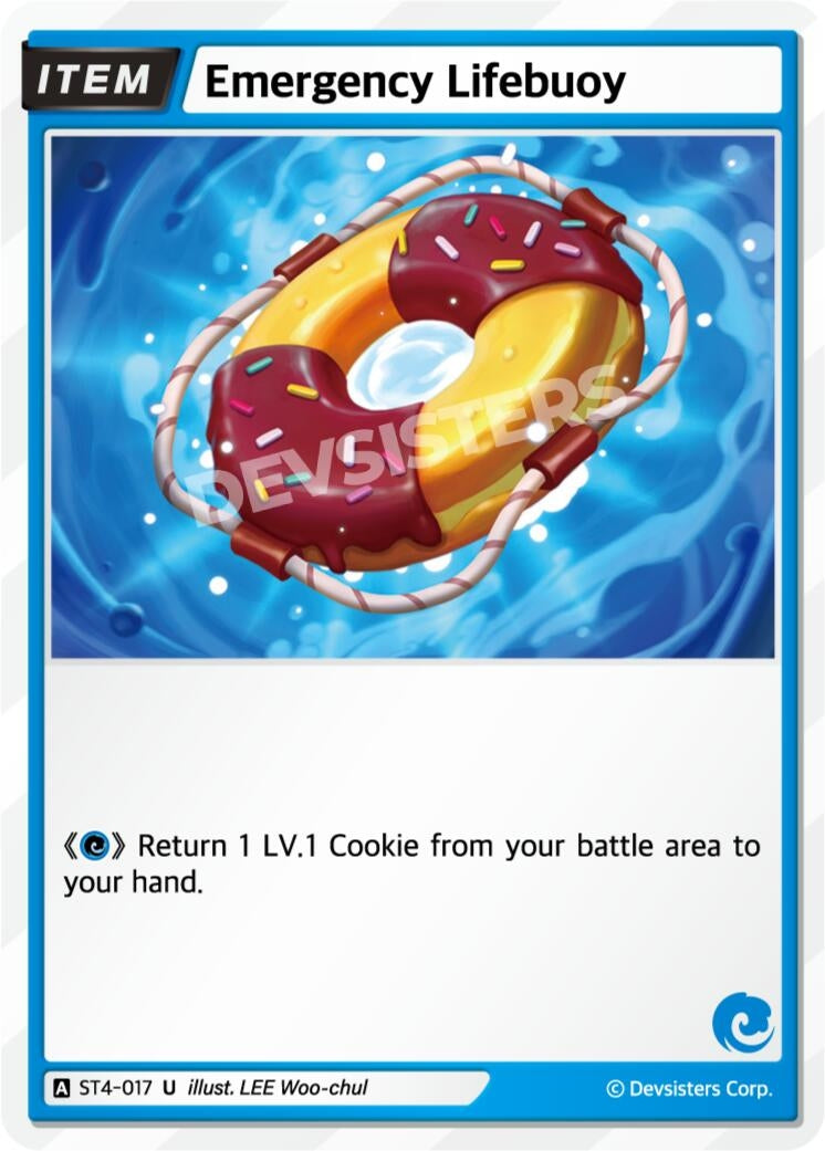 Image for Emergency Lifebuoy (ST4-017) (ST1-ST5) - CookieRun: Braverse TCG