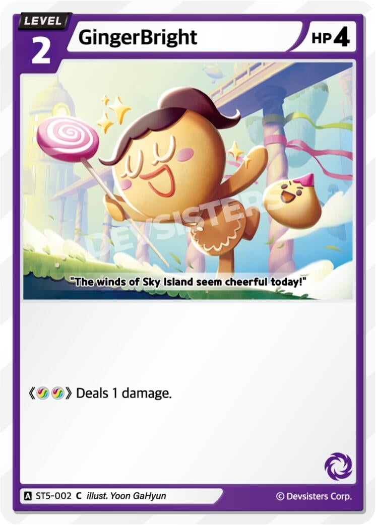 Image for GingerBright (002) (ST5-002) (ST1-ST5) - CookieRun: Braverse TCG