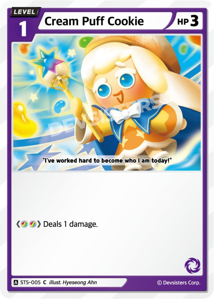 Image for Cream Puff Cookie (ST5-005) (ST1-ST5) - CookieRun: Braverse TCG