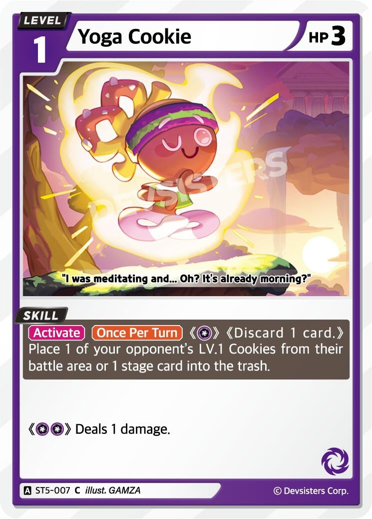 Image for Yoga Cookie (ST5-007) (ST1-ST5) - CookieRun: Braverse TCG