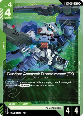 Image for Gundam Astaroth Rinascimento (EX) (EB01-029) (EB01) - Gundam Card Game