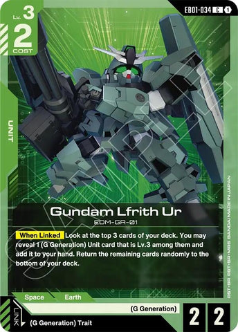 Image for Gundam Lfrith Ur (EB01-034) (EB01) - Gundam Card Game