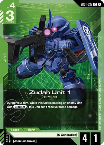 Image for Zudah Unit 1 (EB01-037) (EB01) - Gundam Card Game