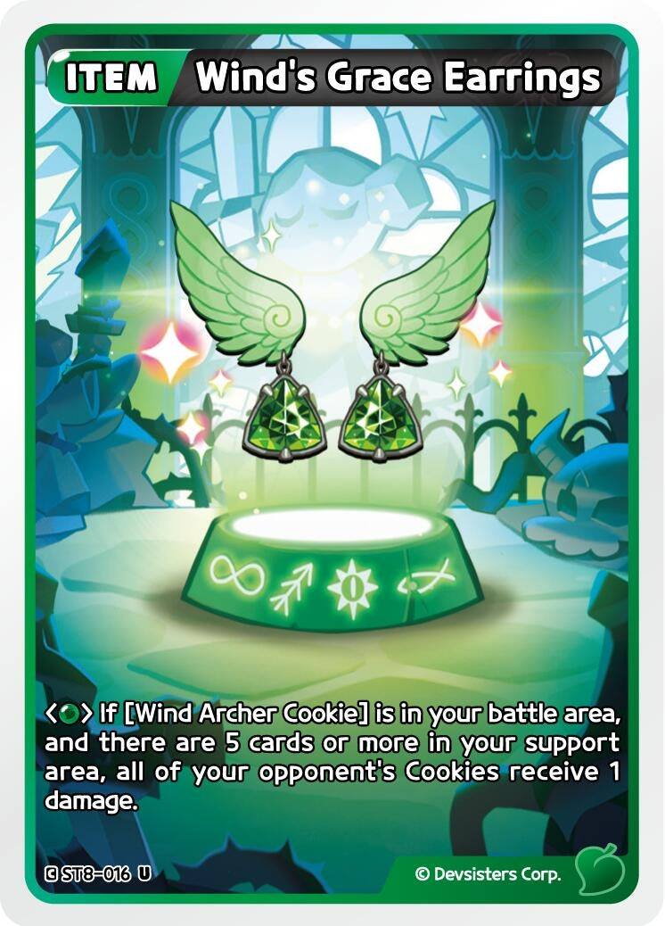 Image for Wind's Grace Earrings (ST8-016) (ST6-ST10) - CookieRun: Braverse TCG