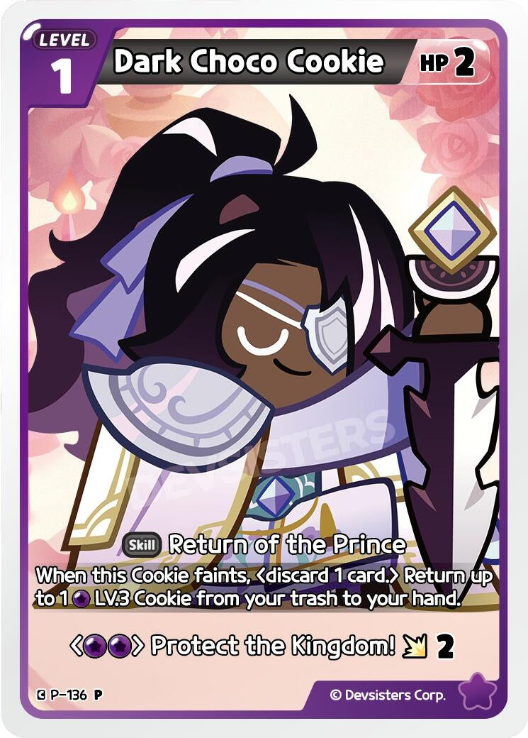 Image for Dark Choco Cookie (P-136) (P) - CookieRun: Braverse TCG