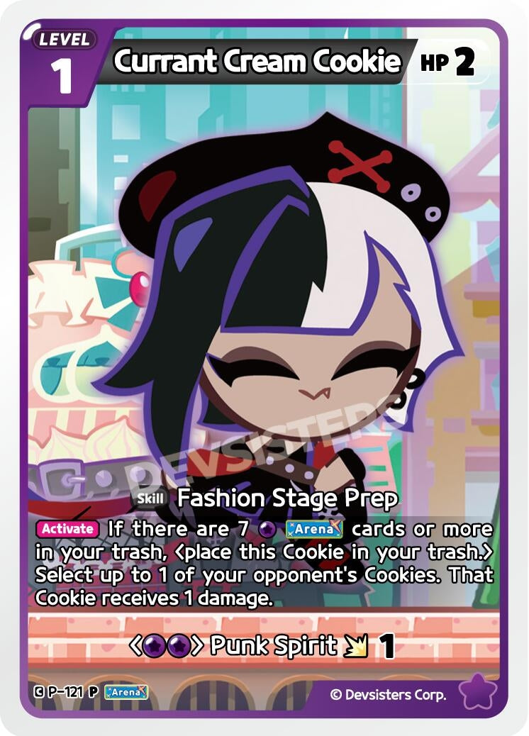 Image for Currant Cream Cookie (P-121) (P) - CookieRun: Braverse TCG