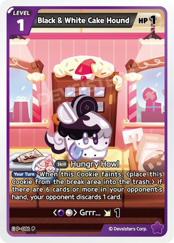 Image for Black & White Cake Hound (P-086) (P) - CookieRun: Braverse TCG