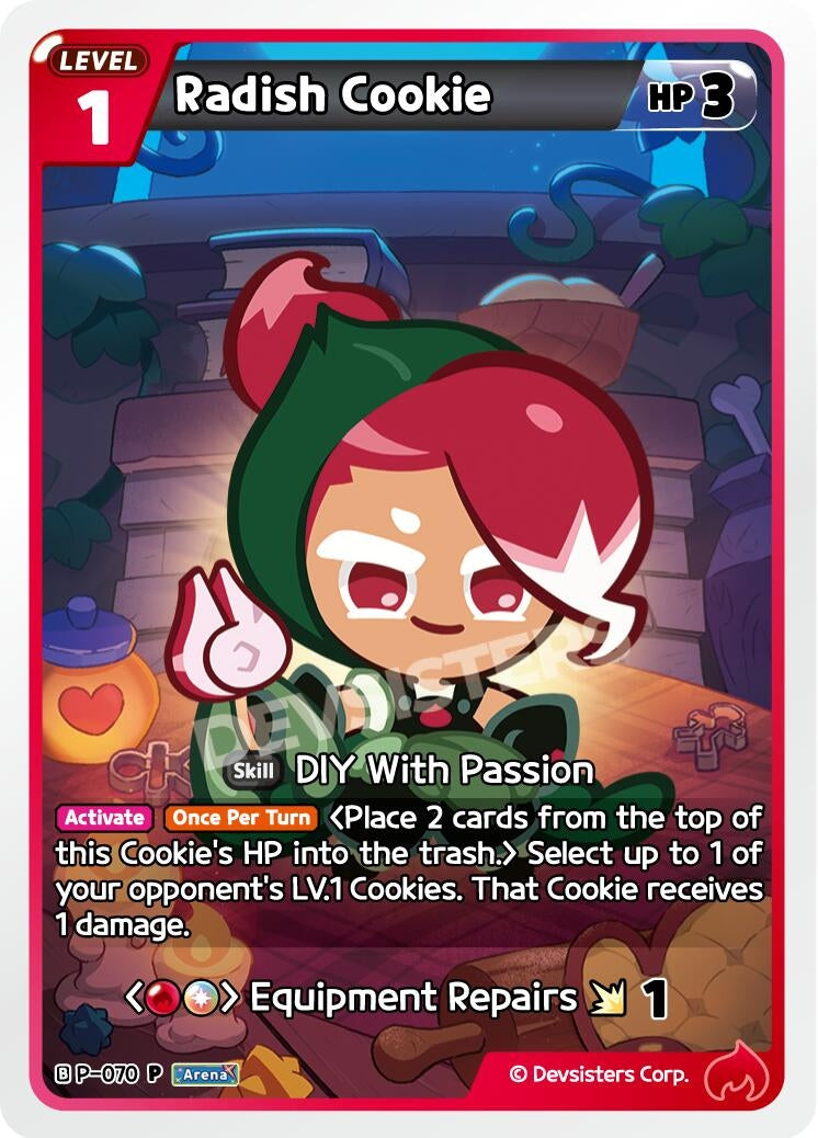 Image for Radish Cookie (P-070) (P) - CookieRun: Braverse TCG