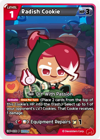 Image for Radish Cookie (P-070) (P) - CookieRun: Braverse TCG