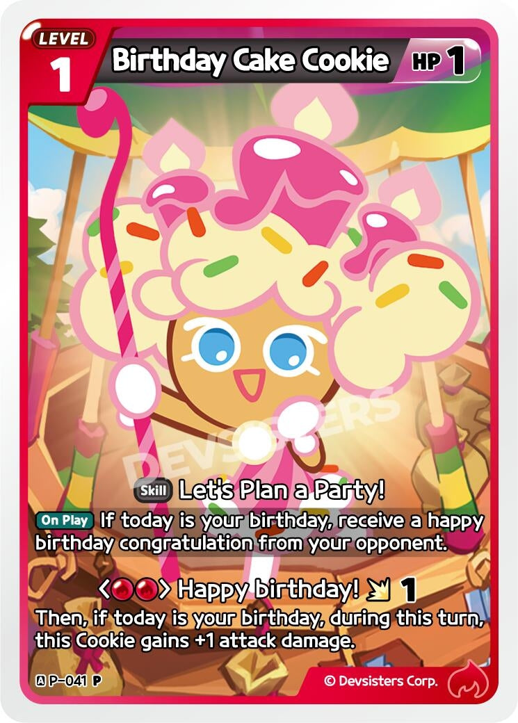 Image for Birthday Cake Cookie (P-041) (P) - CookieRun: Braverse TCG