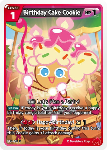 Image for Birthday Cake Cookie (P-041) (P) - CookieRun: Braverse TCG