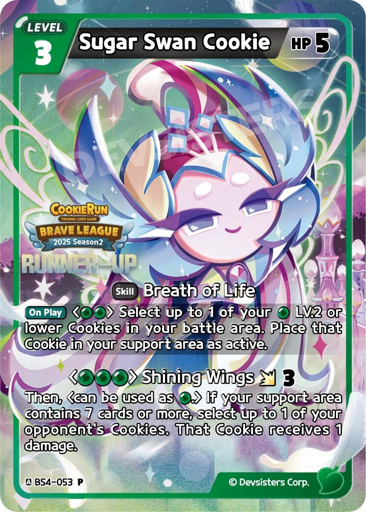 Image for Sugar Swan Cookie (Runner-up) (BS4-053) (P) - CookieRun: Braverse TCG