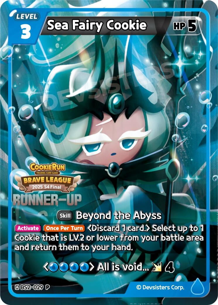 Image for Sea Fairy Cookie (Runner-up) (BS2-029) (P) - CookieRun: Braverse TCG