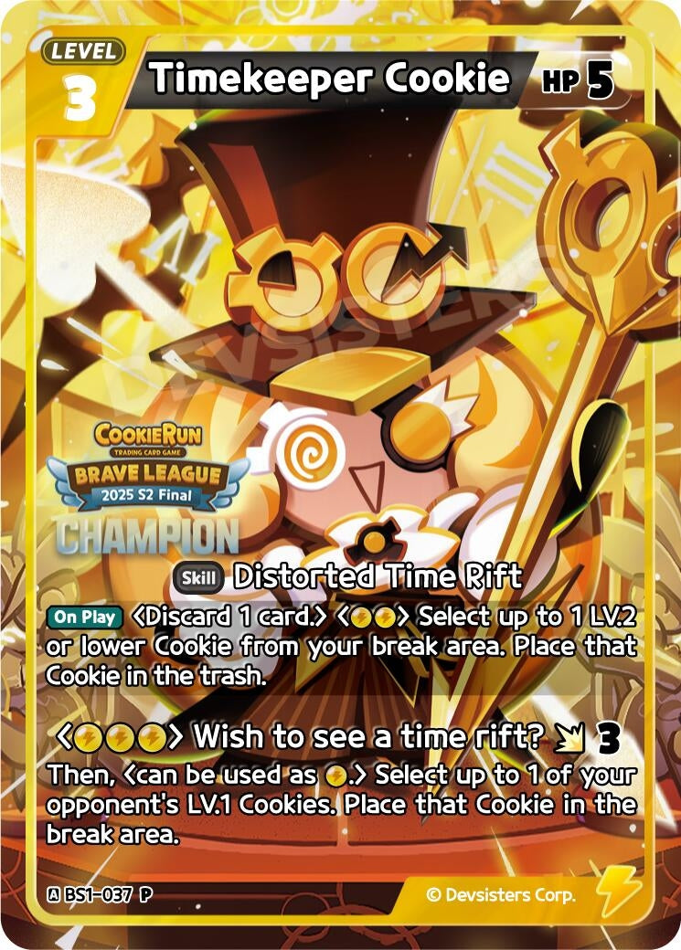 Image for Timekeeper Cookie (Champion) (BS1-037) (P) - CookieRun: Braverse TCG
