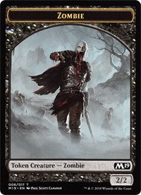 Zombi // Tóptero Ficha de doble cara (Game Night) [Tokens de Core Set 2019]