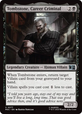 Lápida, Criminal Profesional [Magic: The Gathering – Commander de Marvel Superhéroes]