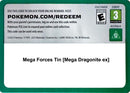 Image for Code Card - Mega Forces Tin [Mega Dragonite ex] (MCAP) - Pokemon