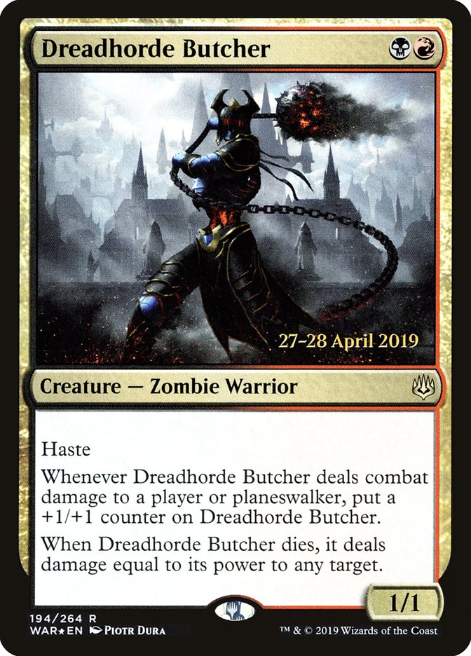Boucher de la Horde terrifiante [Cartes promo d'avant-première La Guerre des Planeswalkers]