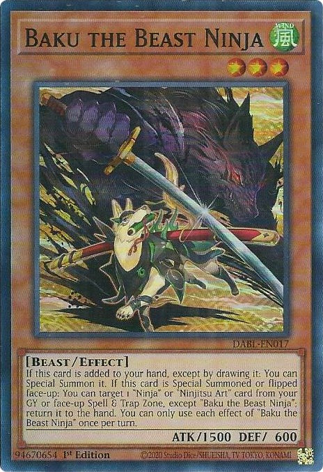 Baku le Ninja Bête [DABL-FR017] Super Rare