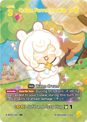 Image for Cream Ferret Cookie (SEC) (BS10-043) (BS10-BS11) - CookieRun: Braverse TCG