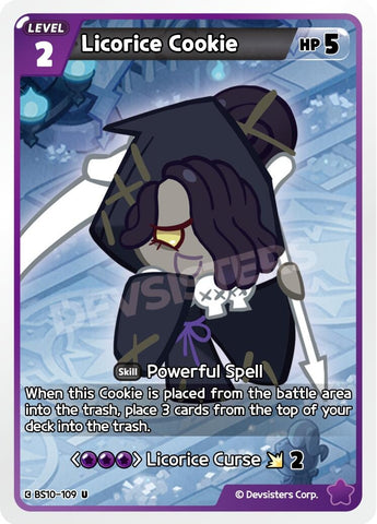Image for Licorice Cookie (109) (BS10-109) (BS10-BS11) - CookieRun: Braverse TCG