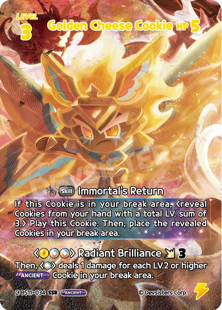 Image for Golden Cheese Cookie (SSR) (BS11-034) (BS10-BS11) - CookieRun: Braverse TCG