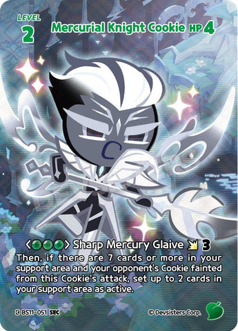 Image for Mercurial Knight Cookie (051) (SEC) (BS11-051) (BS10-BS11) - CookieRun: Braverse TCG
