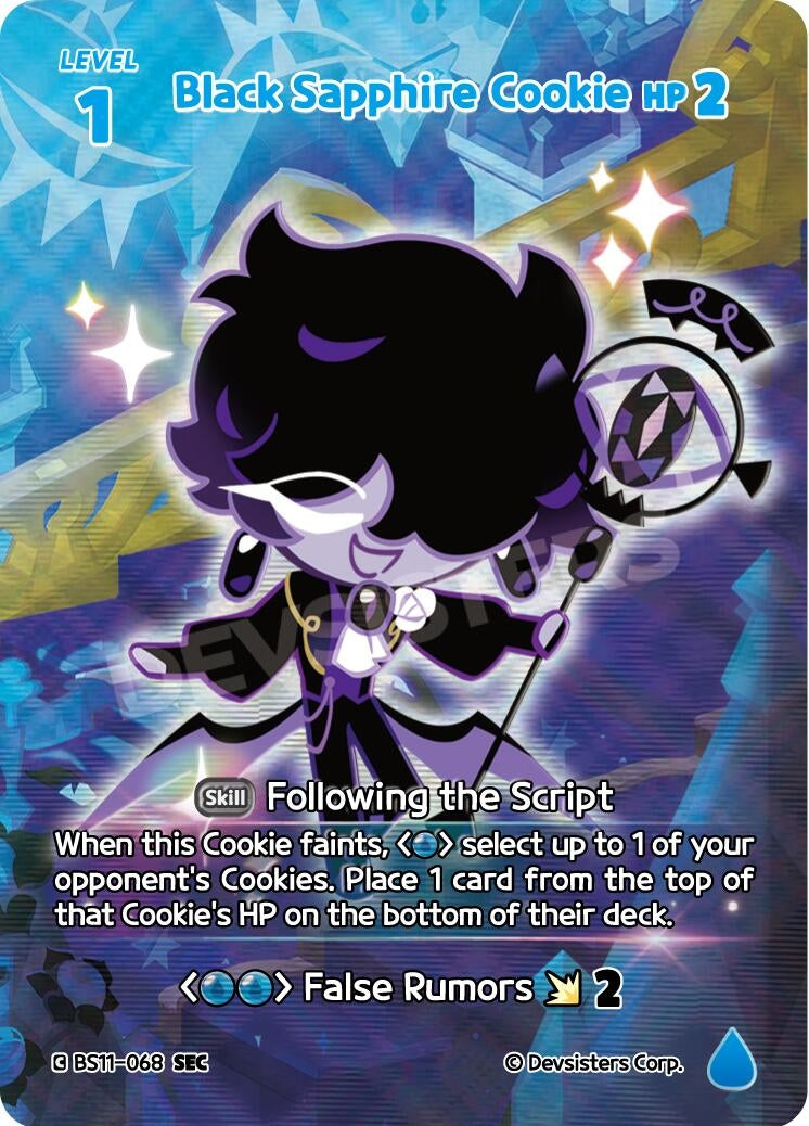 Image for Black Sapphire Cookie (SEC) (BS11-068) (BS10-BS11) - CookieRun: Braverse TCG