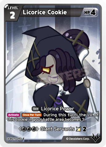 Image for Licorice Cookie (092) (BS11-092) (BS10-BS11) - CookieRun: Braverse TCG