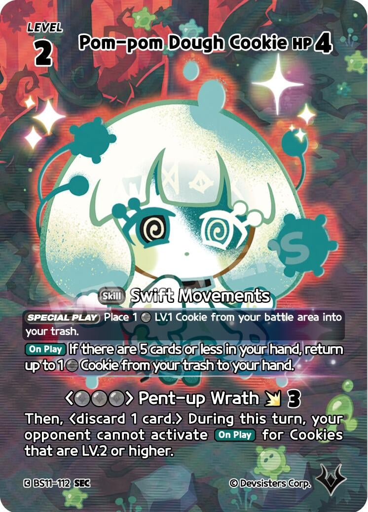 Image for Pom-pom Dough Cookie (SEC) (BS11-112) (BS10-BS11) - CookieRun: Braverse TCG