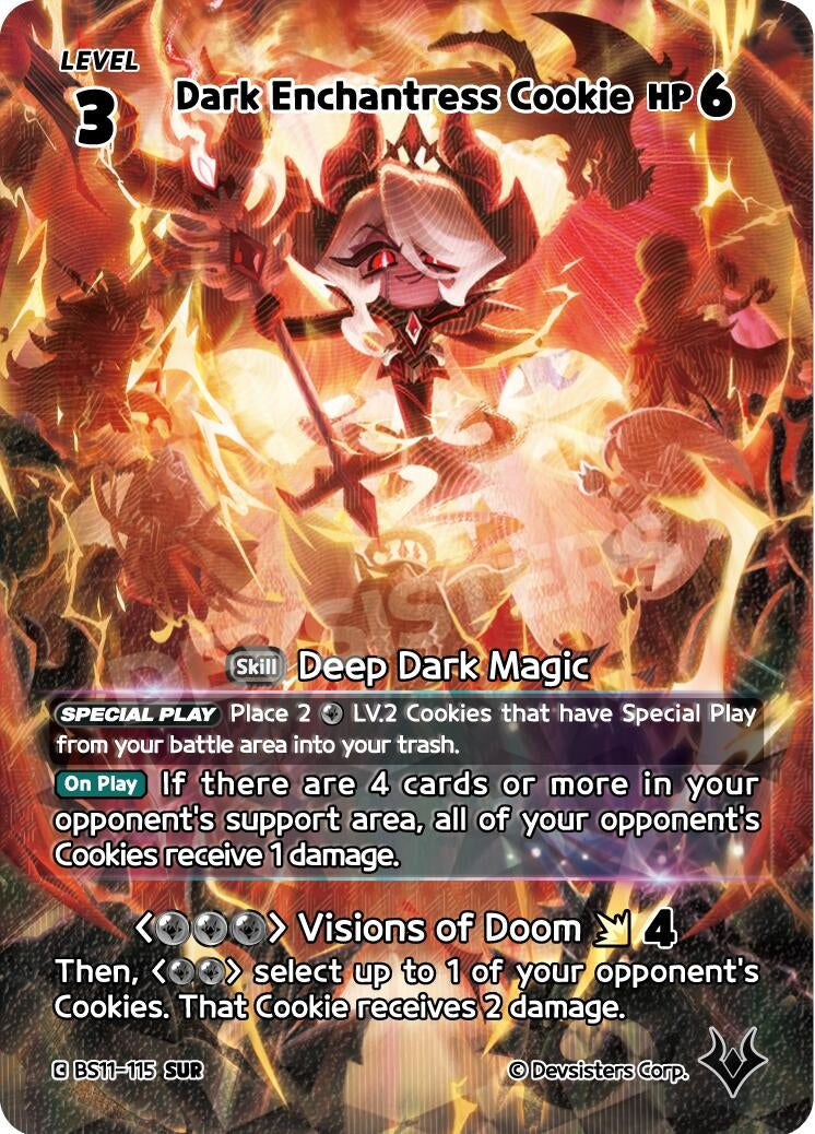 Image for Dark Enchantress Cookie (115) (SUR) (BS11-115) (BS10-BS11) - CookieRun: Braverse TCG
