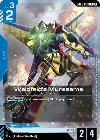 Image for Waldfeld's Murasame (GD05) - Gundam Card Game
