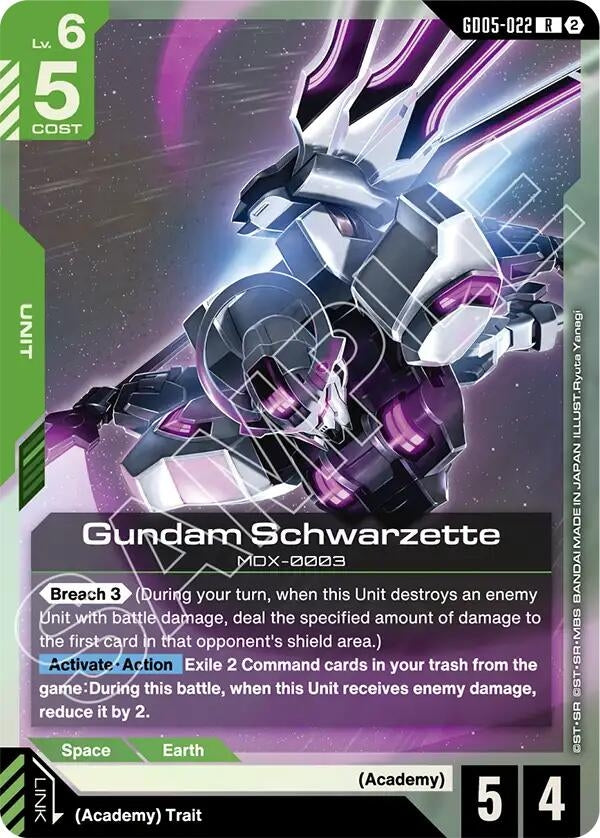 Image for Gundam Schwarzette (GD05) - Gundam Card Game