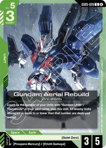 Image for Gundam Aerial Rebuild (GD05-026) (GD05) - Gundam Card Game