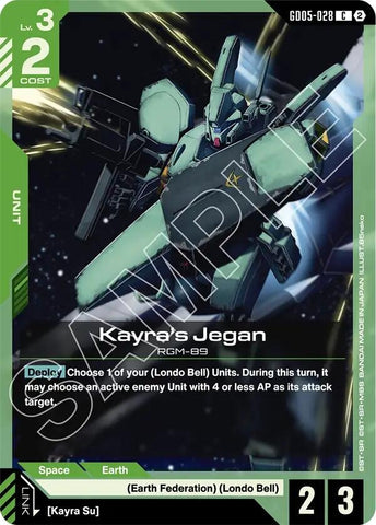 Image for Kayra's Jegan (GD05-028) (GD05) - Gundam Card Game