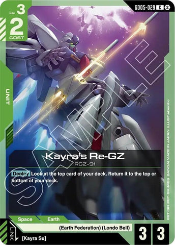 Image for Kayra's Re-GZ (GD05-029) (GD05) - Gundam Card Game
