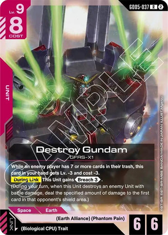 Image for Destroy Gundam (GD05-037) (GD05) - Gundam Card Game